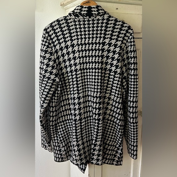 Belldini | Women’s Black/White Houndstooth Knit Blazer Front Pockets Size 1X - Picture 5 of 15